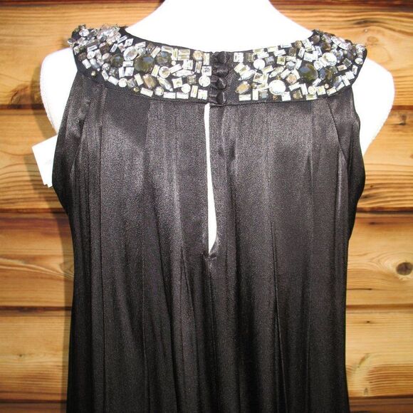 NWT French Connection Black Satin Dress - Picture 7 of 10